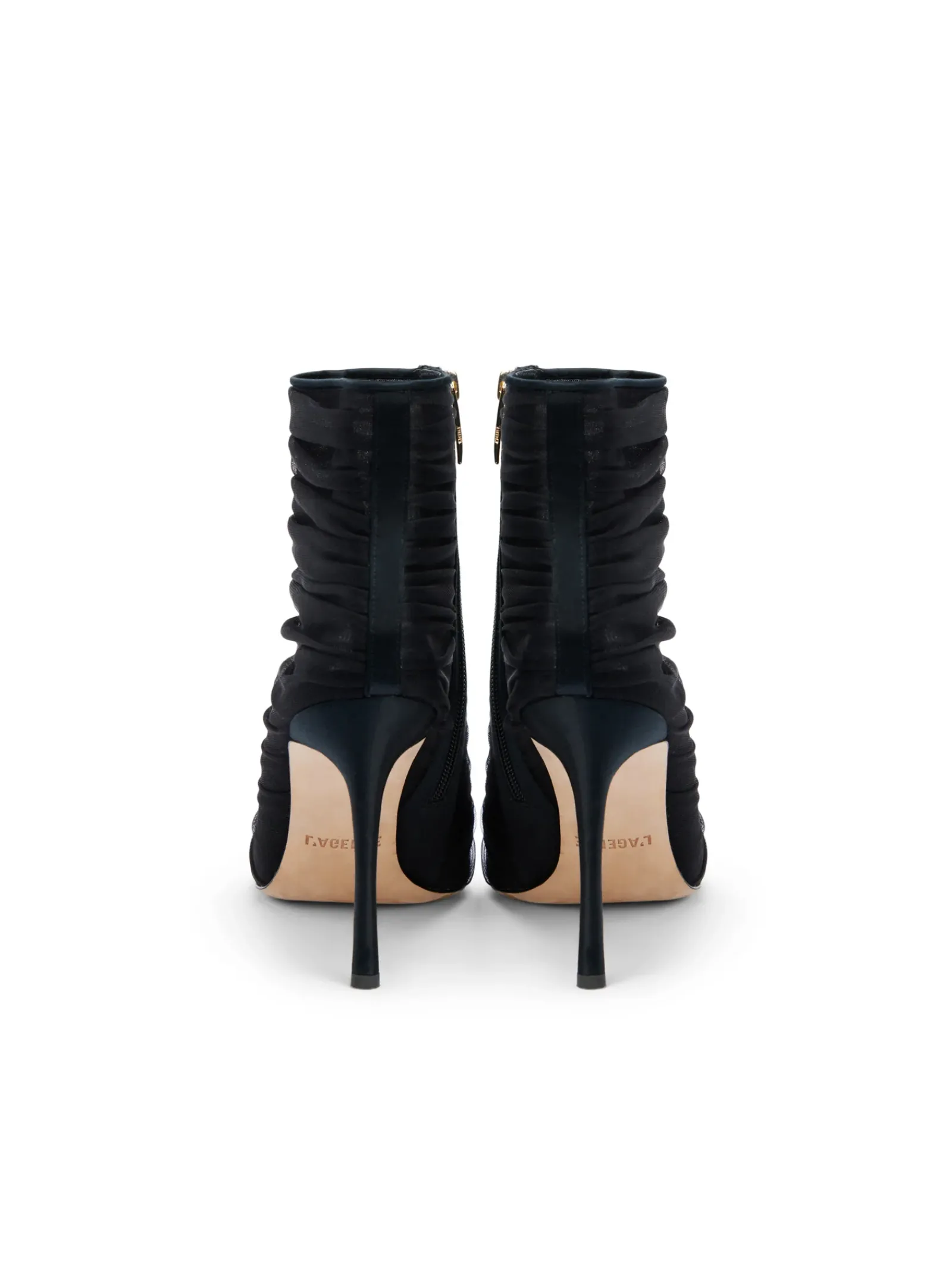 L'AGENCE Resort Collection|Boots & Booties|Noemie Bootie Black Tulle/Satin