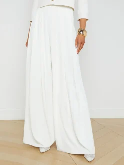 L'AGENCE Nouveau Whites|Spring '24 Catalog|Nova Pleated Wide-Leg Pant Ivory