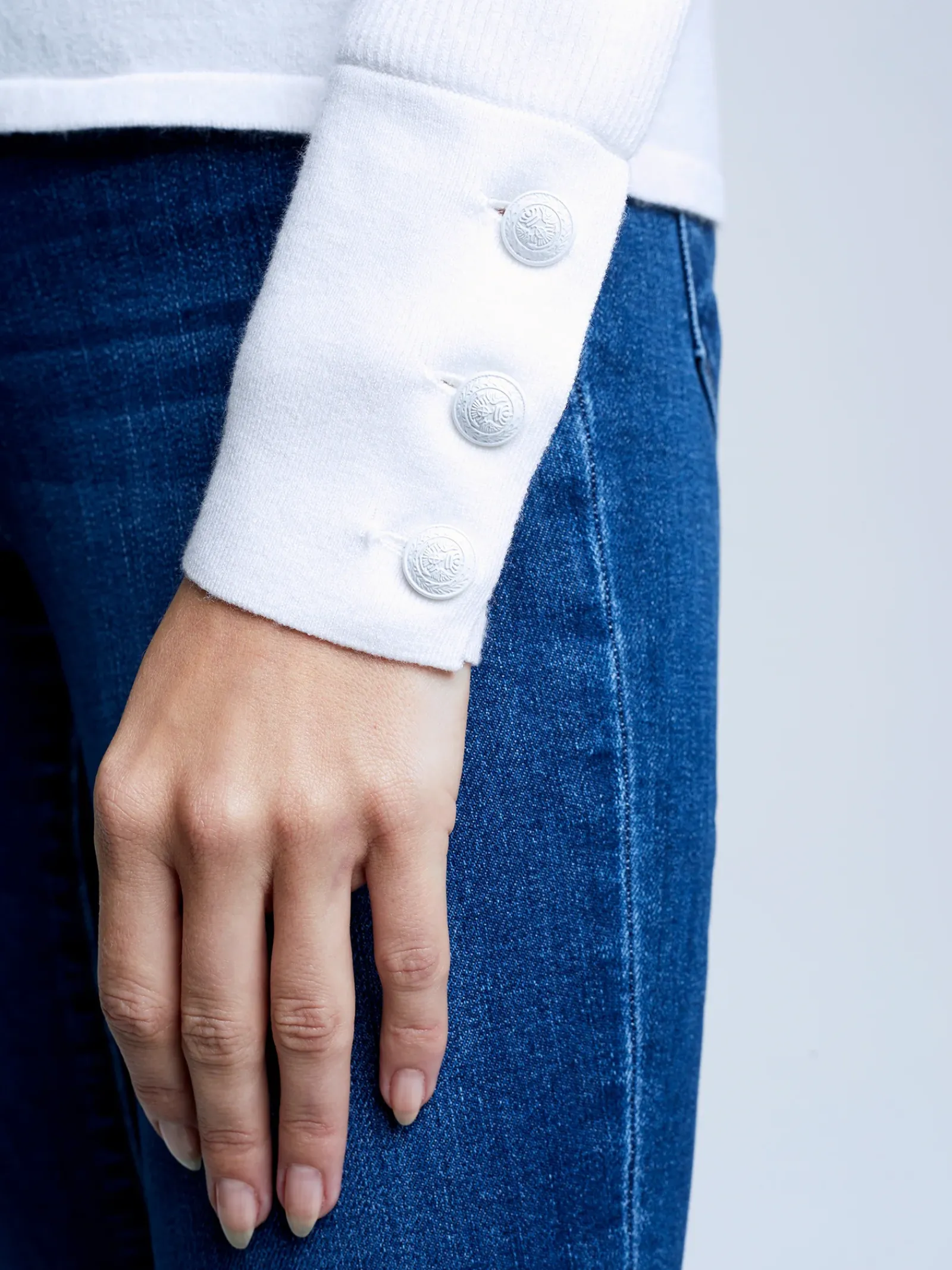 L'AGENCE Knitwear|Blouses & Tops|Odette Sweater Ivory/Ivory
