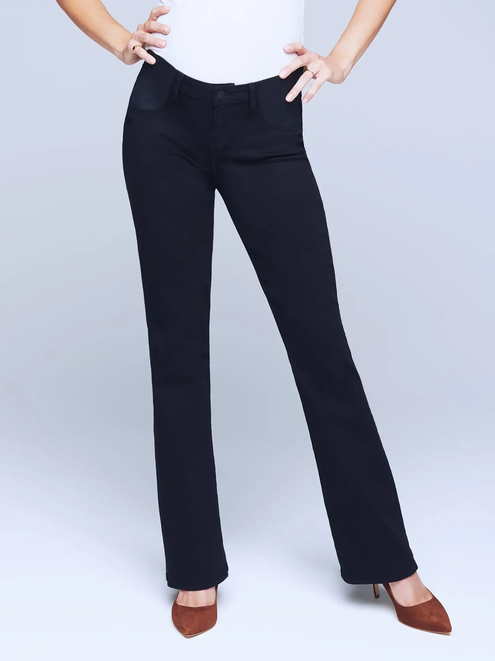 L'AGENCE All Things Black|Online Exclusives|Oriana Maternity Jean Noir