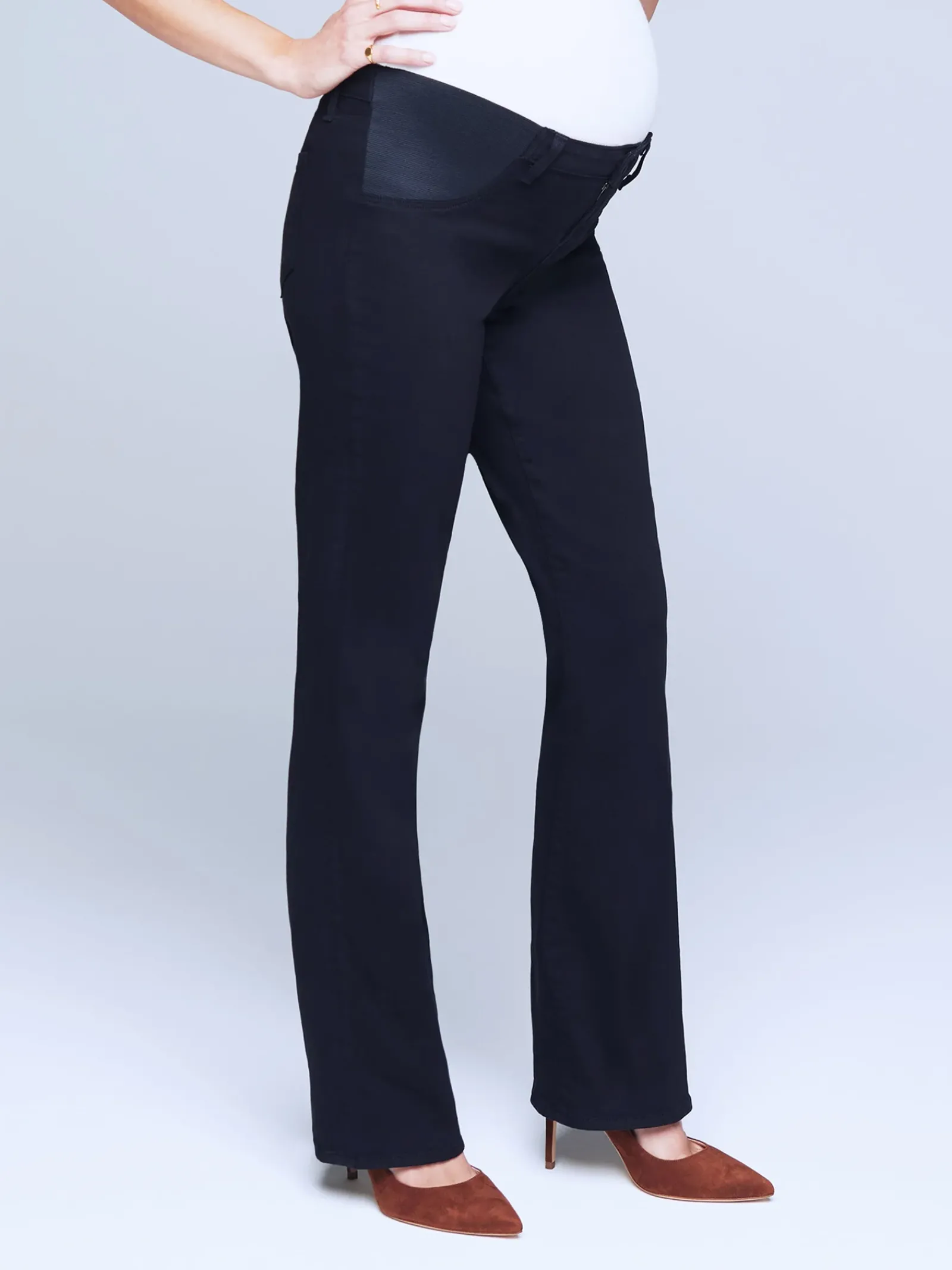L'AGENCE All Things Black|Online Exclusives|Oriana Maternity Jean Noir