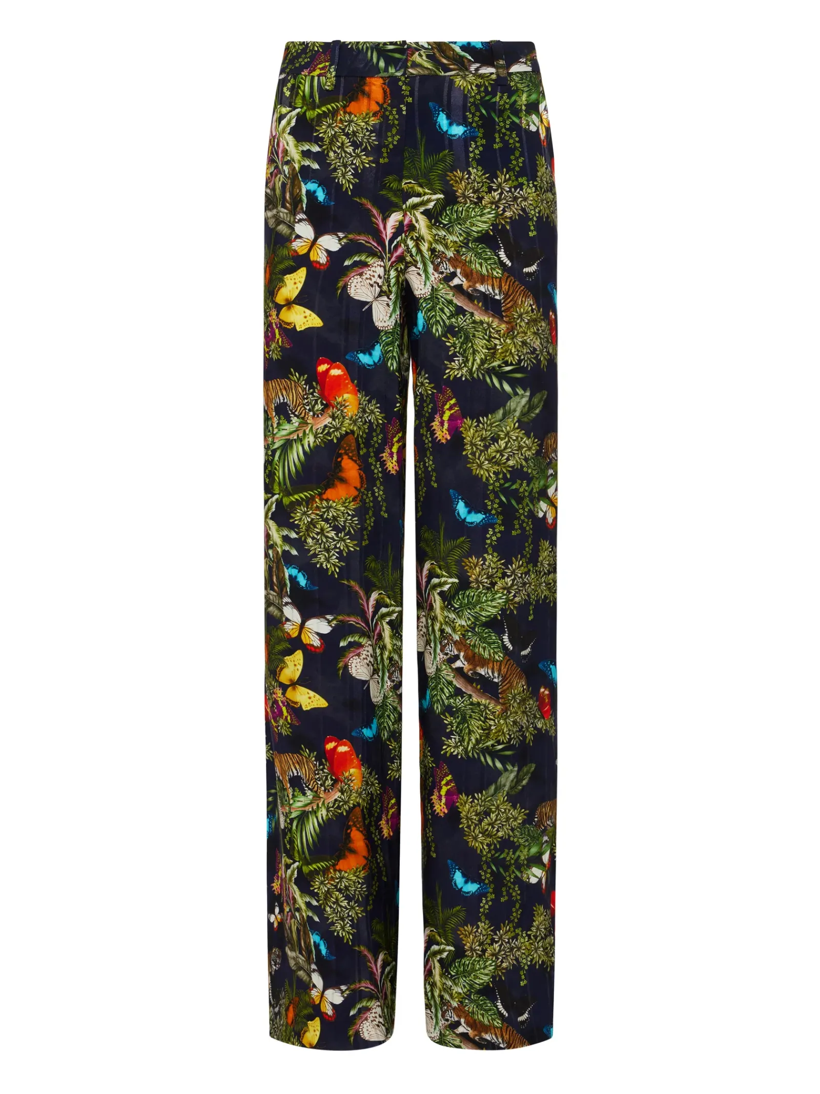 L'AGENCE Sets|Spring Collection|Pilar Wide-Leg Pant Black Multi Butterfly Tiger Jungle