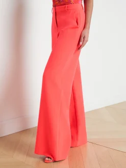 L'AGENCE Sets|Spring Collection|Pilar Wide-Leg Pant Neon Coral