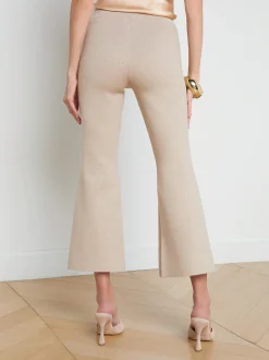 L'AGENCE Sets|Spring Collection|Ren Cropped Flare Knit Pant Pale Khaki