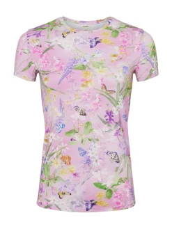 L'AGENCE Print Edition|Spring Collection|Ressi Fitted Tee Lilac Snow Botanical Butterfly