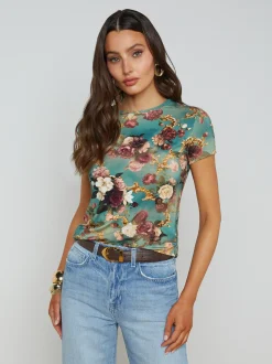 L'AGENCE Print Edition|Spring Collection|Ressi Fitted Tee Small Multi Rococo