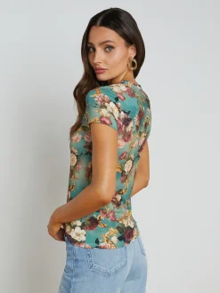 L'AGENCE Print Edition|Spring Collection|Ressi Fitted Tee Small Multi Rococo