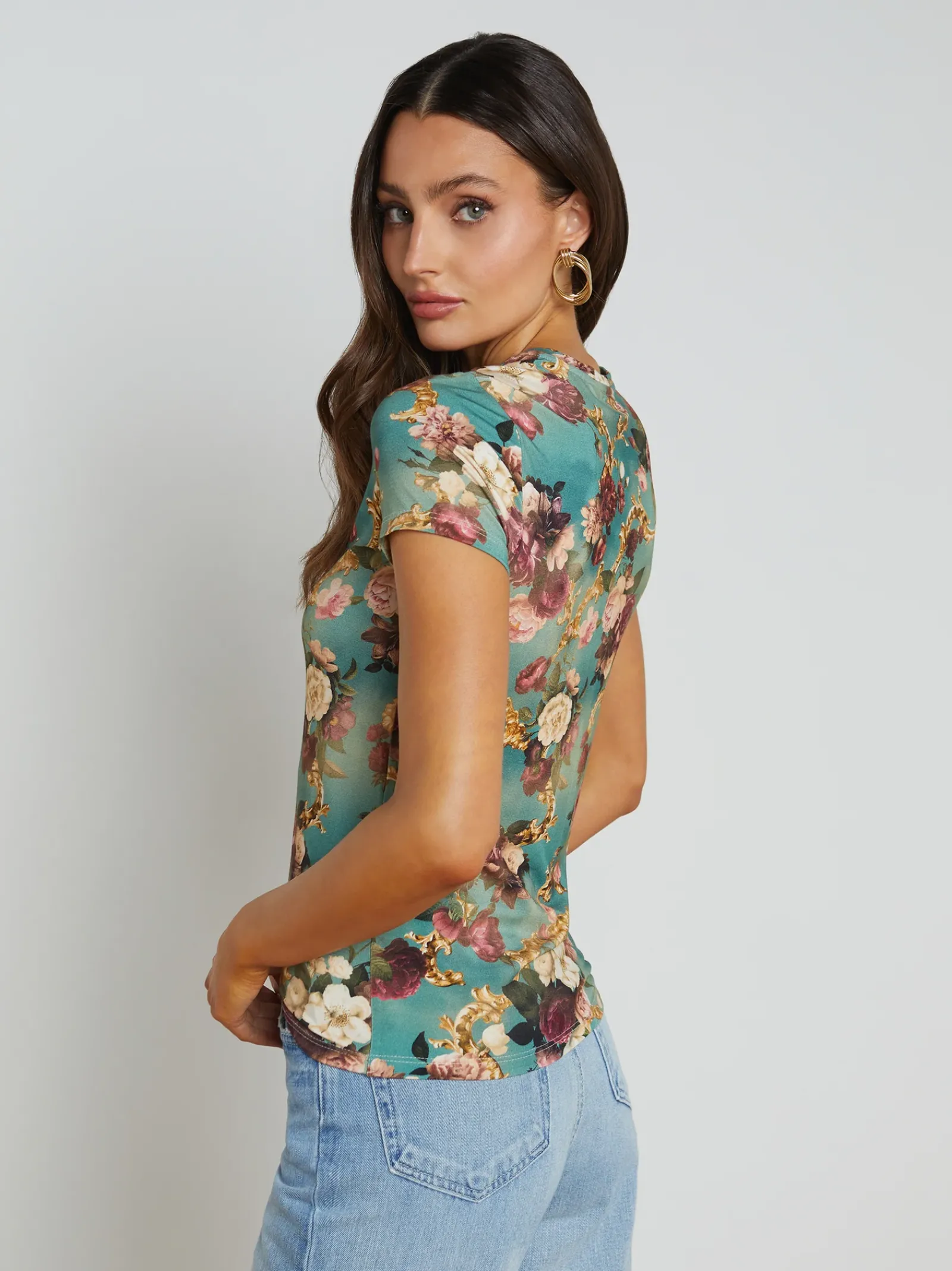 L'AGENCE Print Edition|Spring Collection|Ressi Fitted Tee Small Multi Rococo