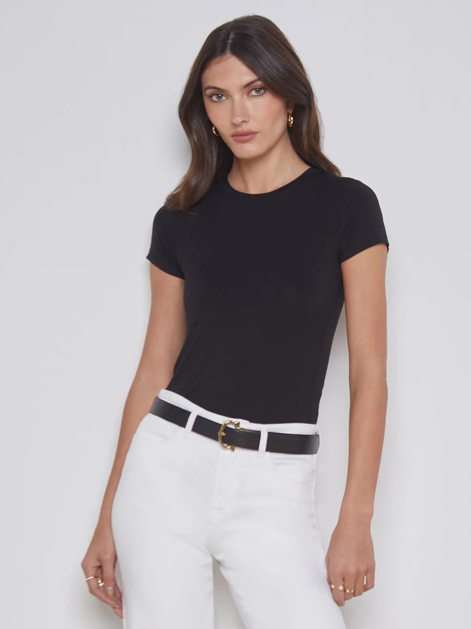 L'AGENCE Spring '24 Catalog|All Things Black|Ressi Fitted Tee Black