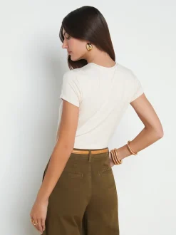 L'AGENCE Back in Stock|Spring Collection|Ressi Fitted Tee Bisque