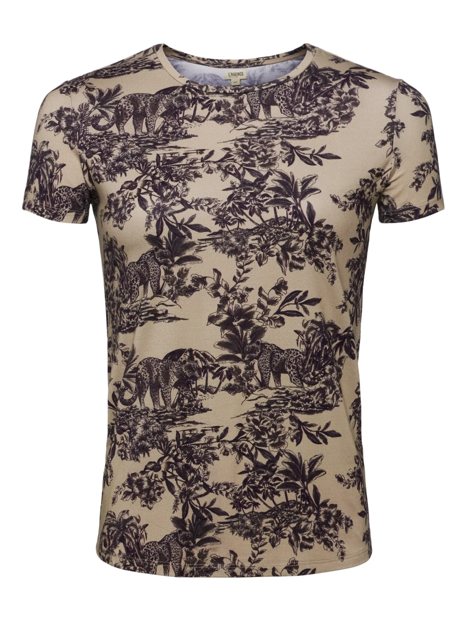 L'AGENCE Print Edition|Tees|Ressi Fitted Tee Macaroon Multi Safari Scenic