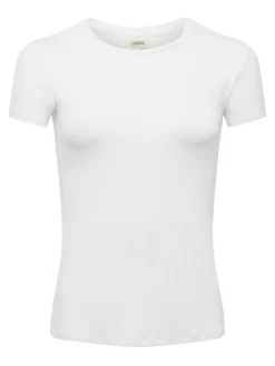 L'AGENCE Nouveau Whites|Best Sellers|Ressi Fitted Tee White Micro Modal