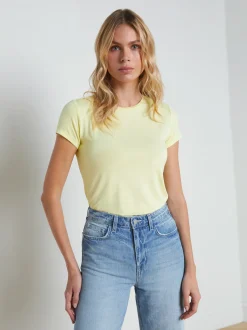 L'AGENCE Spring Collection|Tees|Ressi Fitted Tee Pale Daffodil