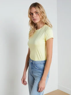 L'AGENCE Spring Collection|Tees|Ressi Fitted Tee Pale Daffodil