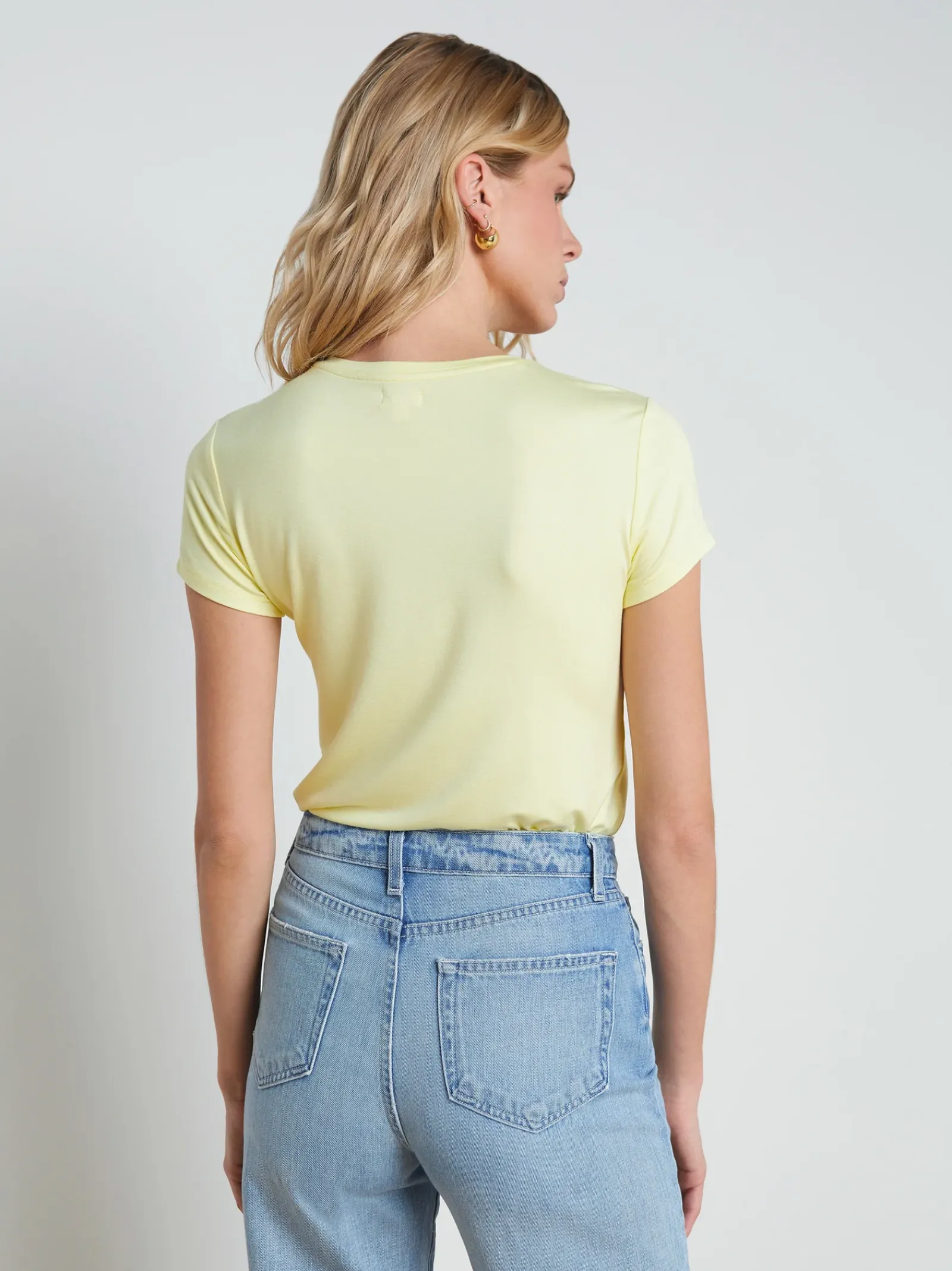 L'AGENCE Spring Collection|Tees|Ressi Fitted Tee Pale Daffodil