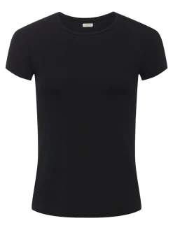 L'AGENCE All Things Black|Essentials|Ressi Fitted Tee Black Micro Modal