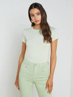 L'AGENCE Spring Collection|Tees|Ressi Fitted Tee Light Moss