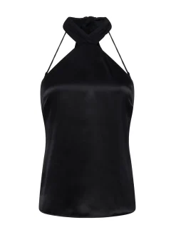 L'AGENCE All Things Black|Spring Collection|Riviera Silk Halter Top Black