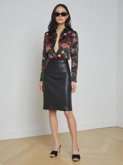 L'AGENCE All Things Black|Pants, Shorts & Skirts|Rosa Pencil Skirt Black