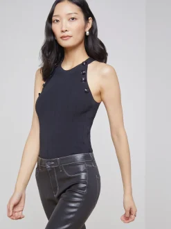 L'AGENCE All Things Black|Knitwear|Rosemary Tank Black/Black