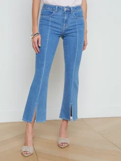 L'AGENCE Spring '24 Catalog|Petite|Rue Split-Hem Cropped Jean Vienna