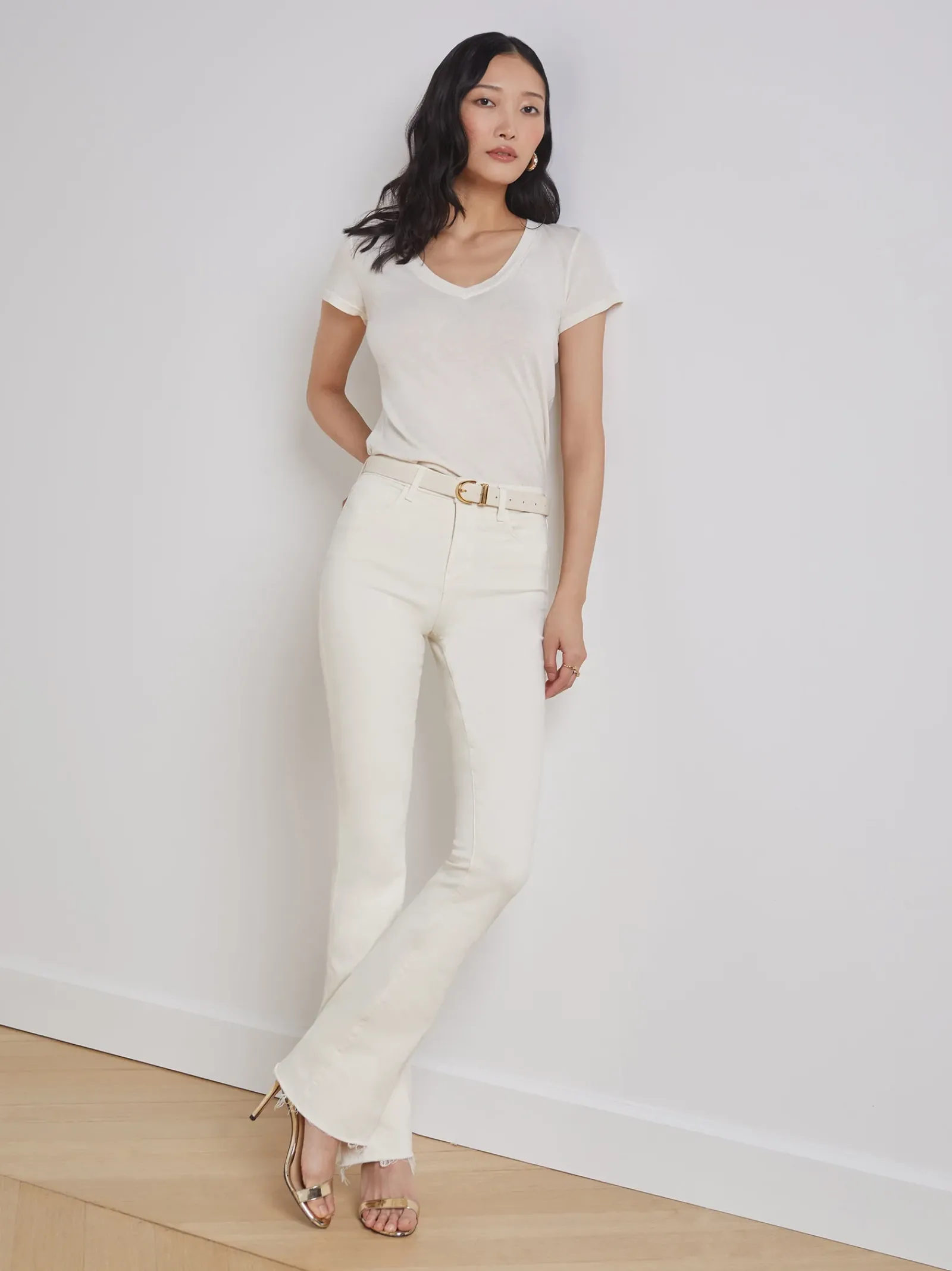 L'AGENCE Straight|Flare & Bootcut|Ruth Straight-Leg Jean Vintage White