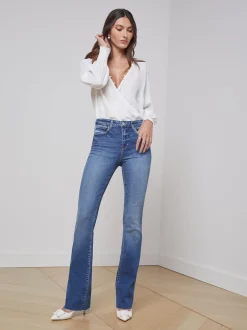 L'AGENCE Straight|Aged Denim|Ruth Straight-Leg Jean Cambridge