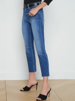L'AGENCE Spring Collection|Petite|Sada Slim-Leg Cropped Jean Maywood