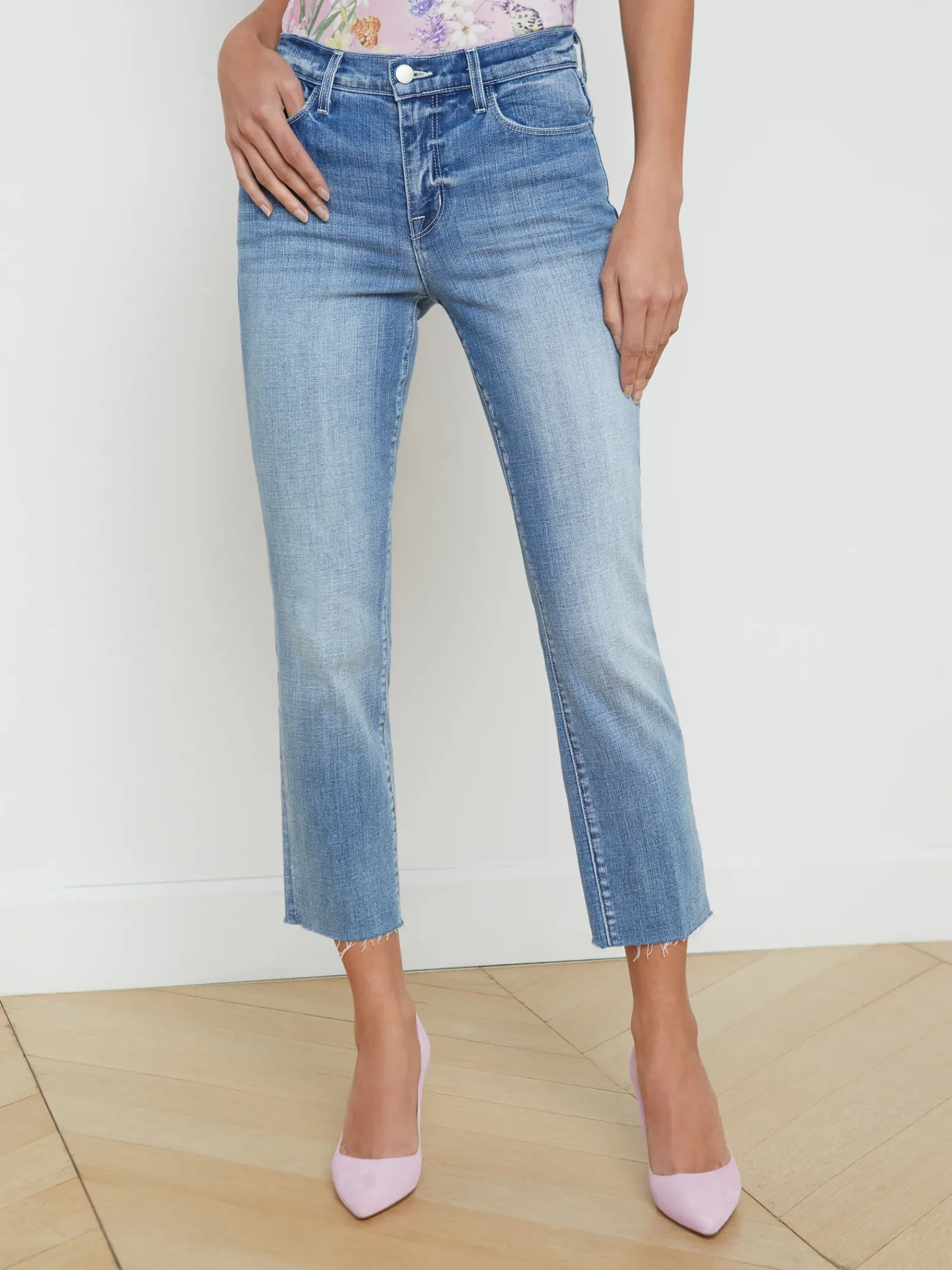 L'AGENCE Spring '24 Catalog|Petite|Sada Slim-Leg Cropped Jean Tuscany
