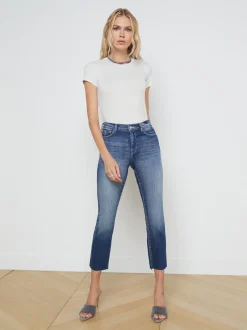 L'AGENCE Resort Collection|Petite|Sada Slim-Leg Cropped Jean Castaic