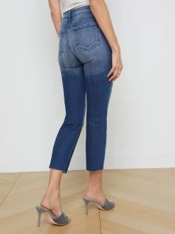 L'AGENCE Resort Collection|Petite|Sada Slim-Leg Cropped Jean Castaic