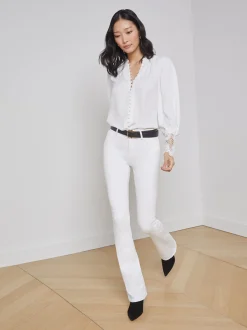 L'AGENCE Nouveau Whites|Straight|Selma Bootcut Jean Blanc