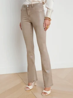 L'AGENCE Spring Collection|Flare & Bootcut|Selma Coated Bootcut Jean Rye Coated