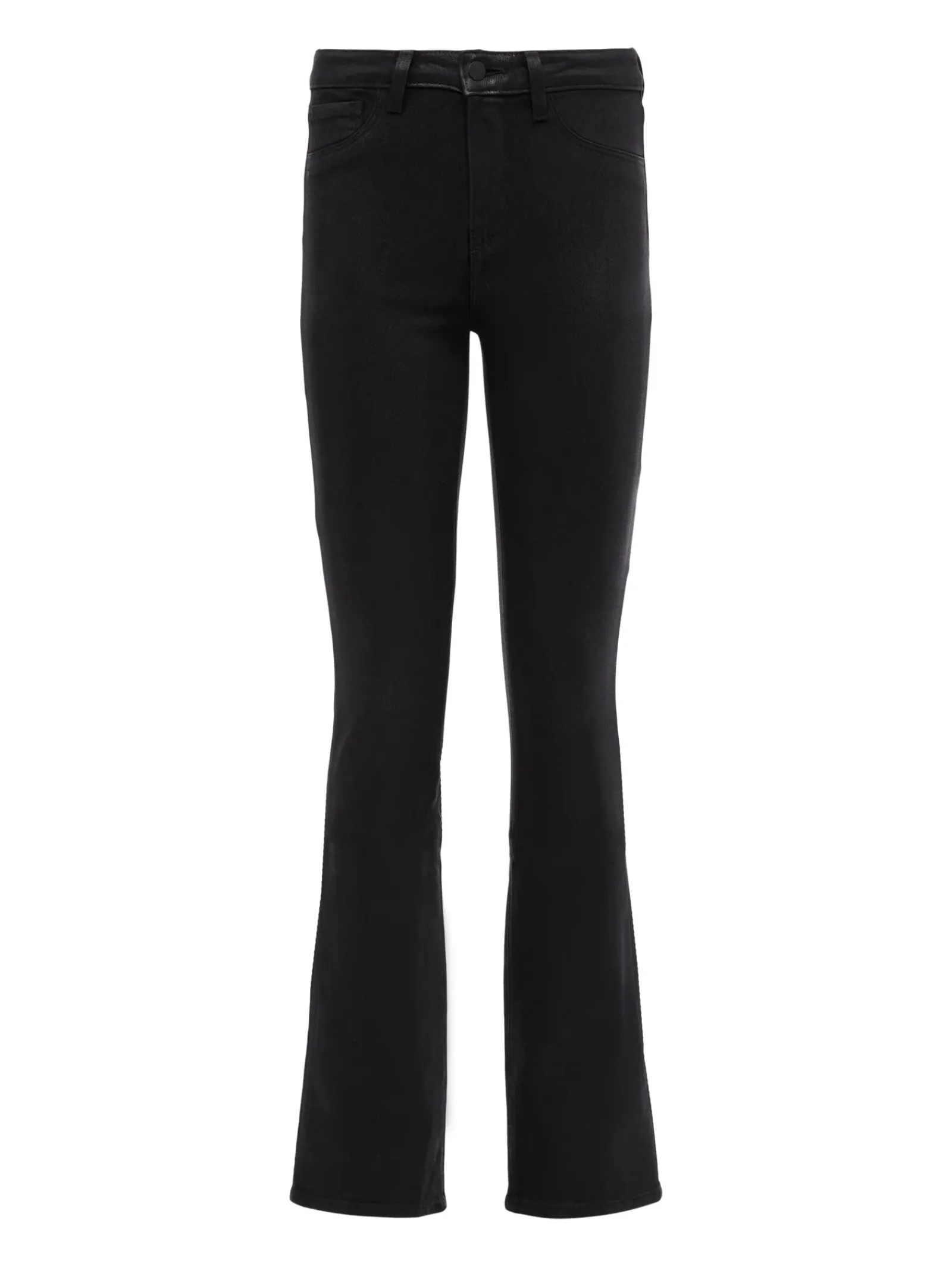 L'AGENCE All Things Black|Back in Stock|Selma Coated Bootcut Jean Noir Coated