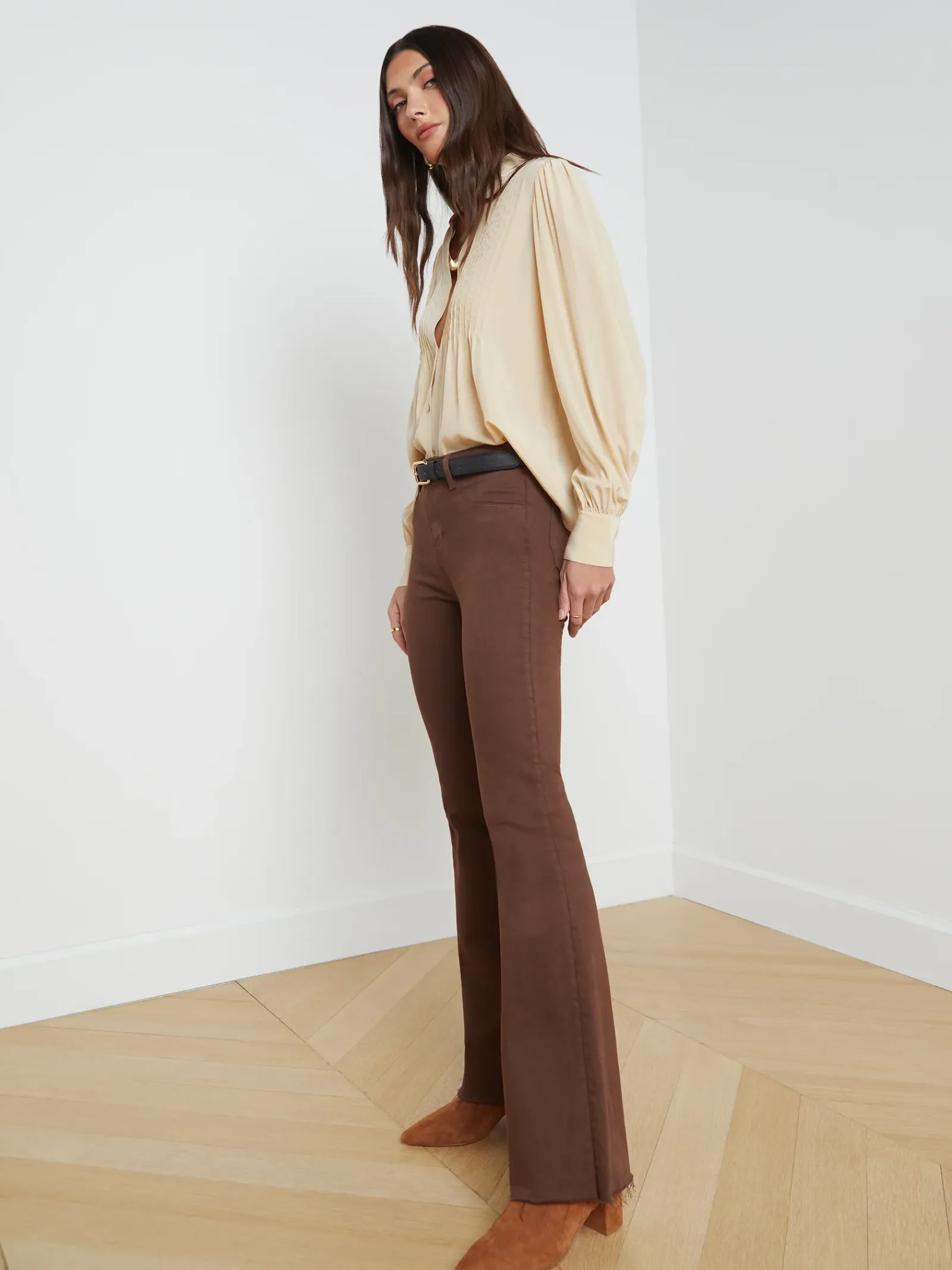 L'AGENCE Resort Collection|Flare & Bootcut|Sera Jean Dark Mocha