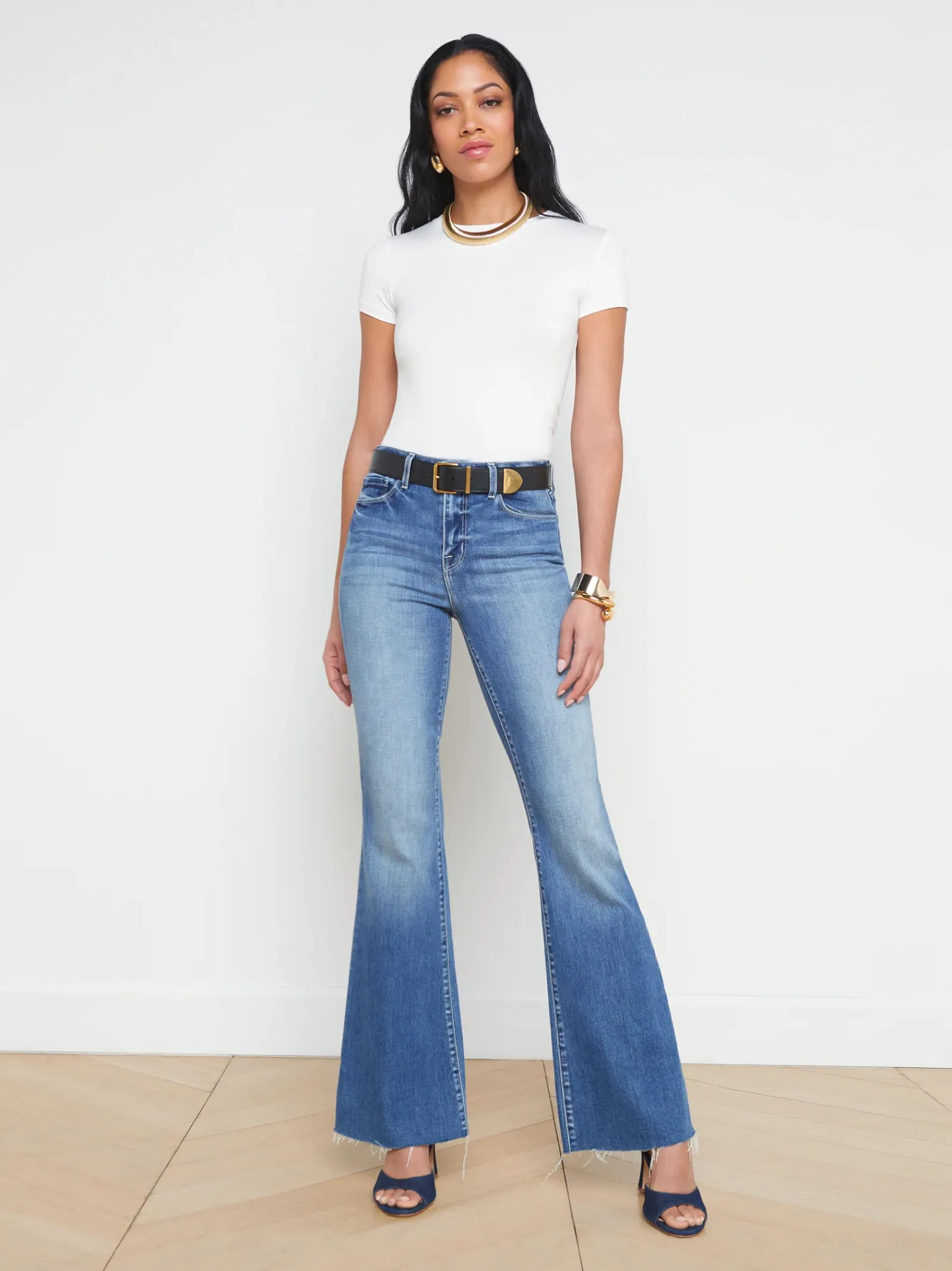 L'AGENCE Flare & Bootcut|Spring Collection|Sera Sneaker Flare Jean Laguna