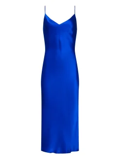 L'AGENCE Online Exclusives|Silks|Seridie Silk Slip Dress Pop Cobalt