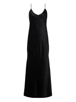L'AGENCE Essentials|Silks|Serita Silk Slip Dress Black
