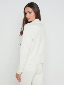 L'AGENCE Nouveau Whites|Spring Collection|Shuri Denim Jacket Macadamia