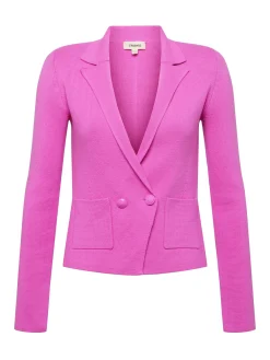 L'AGENCE Online Exclusives|Knitwear|Sofia Knit Blazer Hot Pink