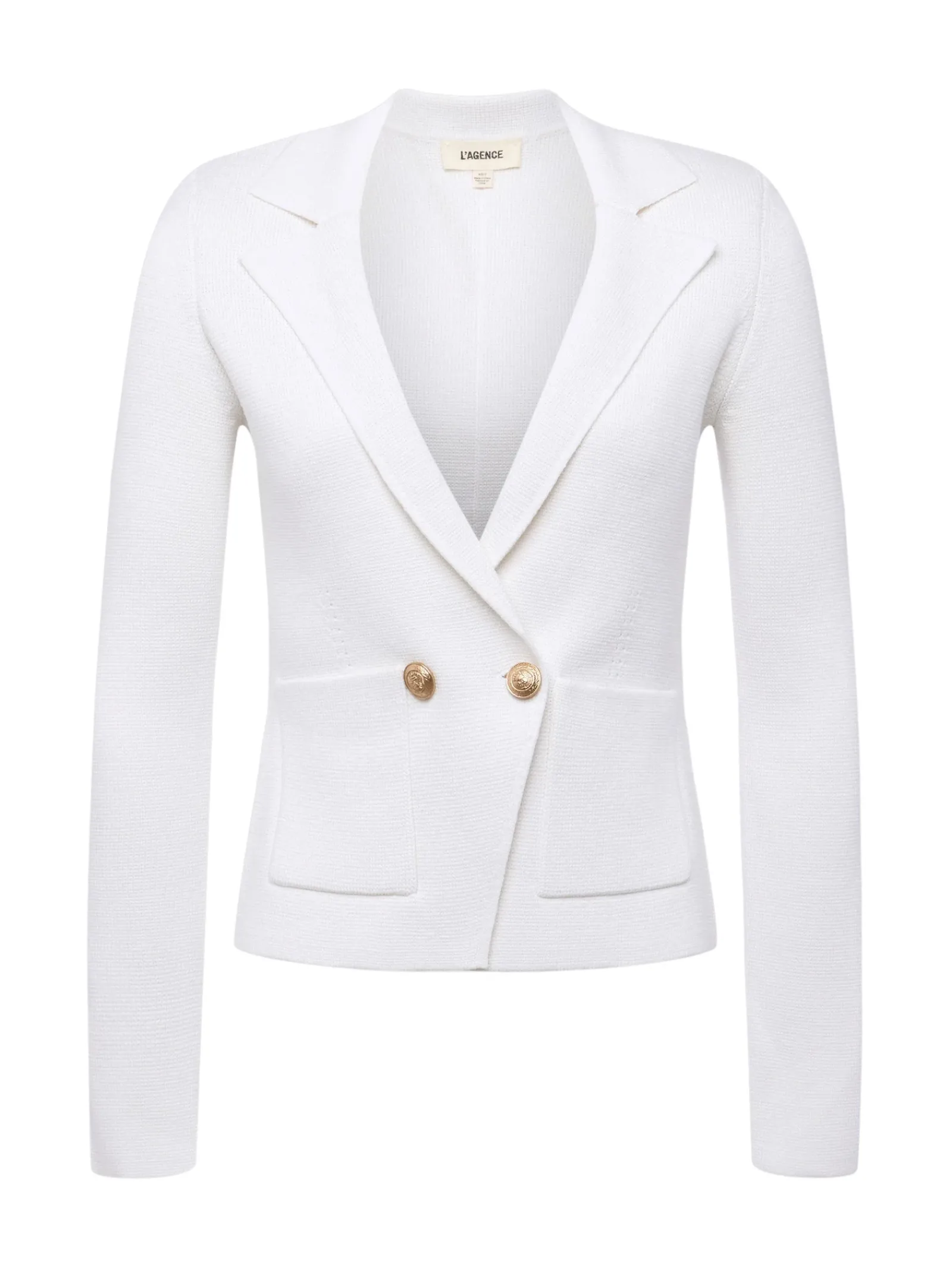 L'AGENCE Nouveau Whites|Essentials|Sofia Knit Blazer White