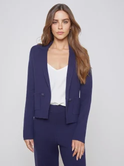 L'AGENCE Knitwear|Blazers & Jackets|Sofia Knit Blazer Midnight
