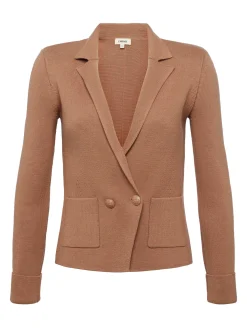 L'AGENCE Knitwear|Blazers & Jackets|Sofia Knit Blazer Ginger Snap