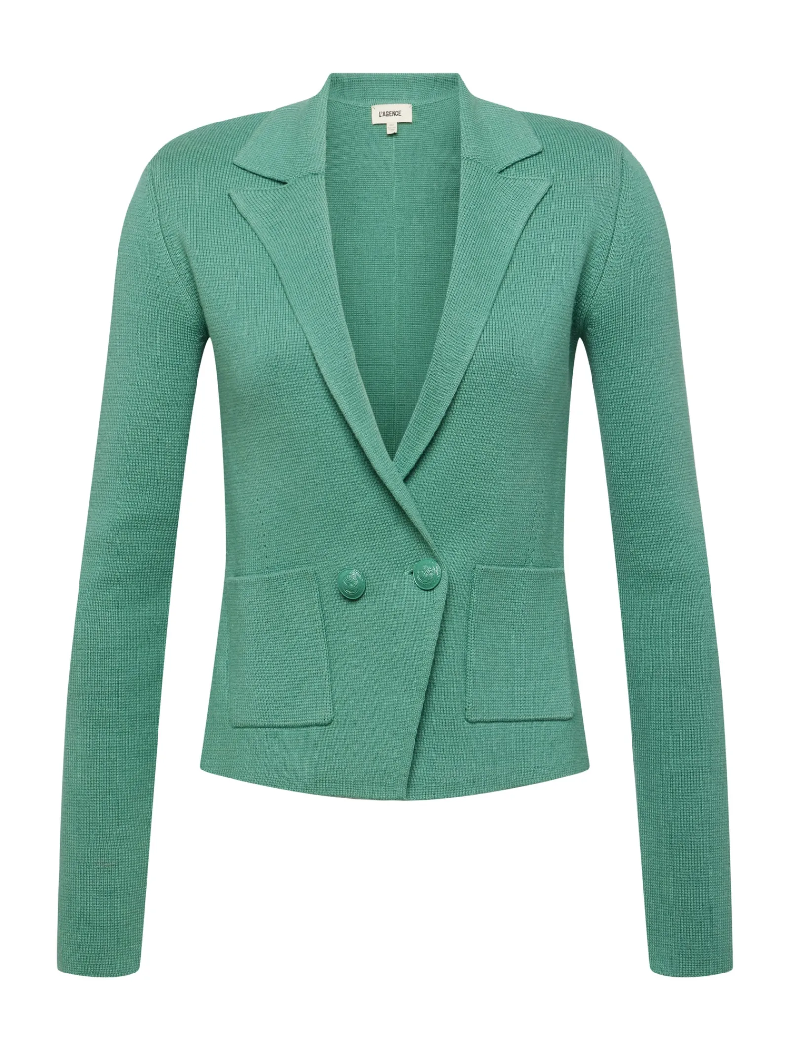 L'AGENCE Online Exclusives|Knitwear|Sofia Knit Blazer Frosty Spruce