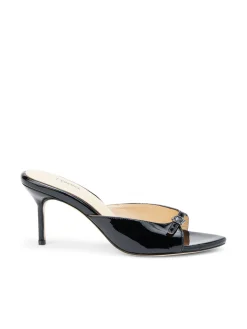 L'AGENCE Resort Collection|Mules|Solene Open Toe Mule Black Leather