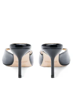 L'AGENCE Resort Collection|Mules|Solene Open Toe Mule Black Leather