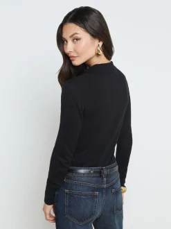L'AGENCE Back in Stock|Knitwear|Sterling Sweater Black/Gold