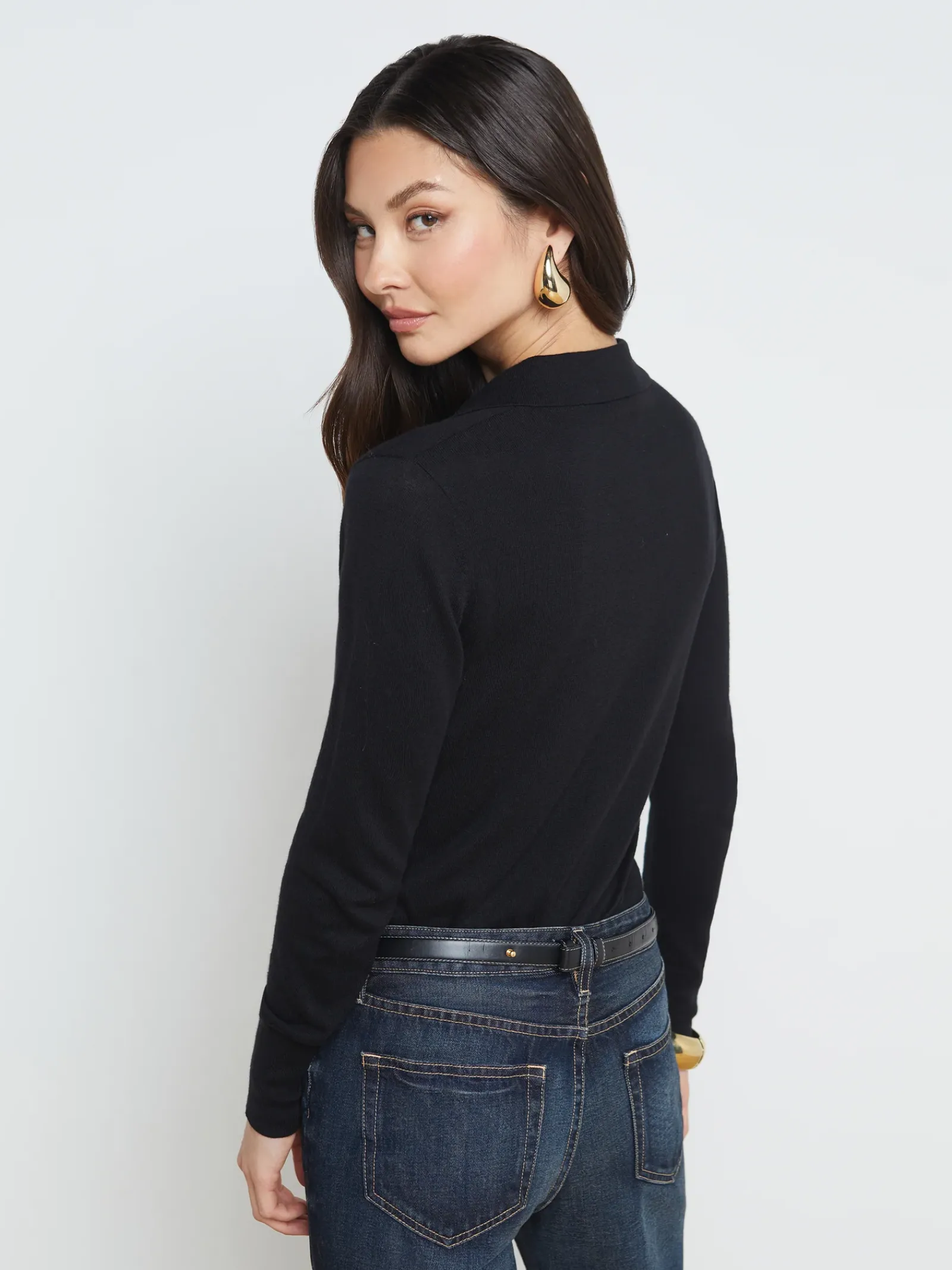 L'AGENCE Back in Stock|Knitwear|Sterling Sweater Black/Gold