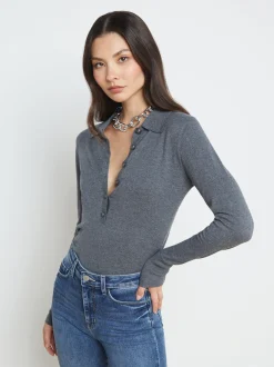 L'AGENCE Knitwear|Blouses & Tops|Sterling Sweater Grey/Gunmetal
