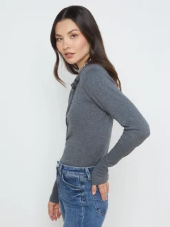 L'AGENCE Knitwear|Blouses & Tops|Sterling Sweater Grey/Gunmetal